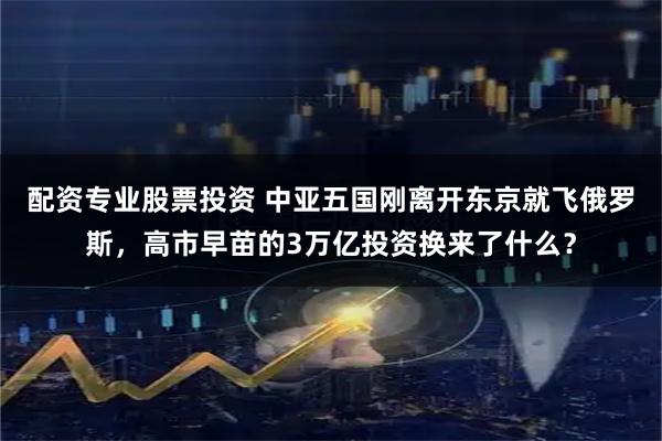 配资专业股票投资 中亚五国刚离开东京就飞俄罗斯，高市早苗的3万亿投资换来了什么？